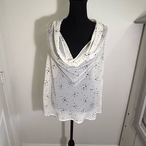 Decree Cream Star Patterned Top